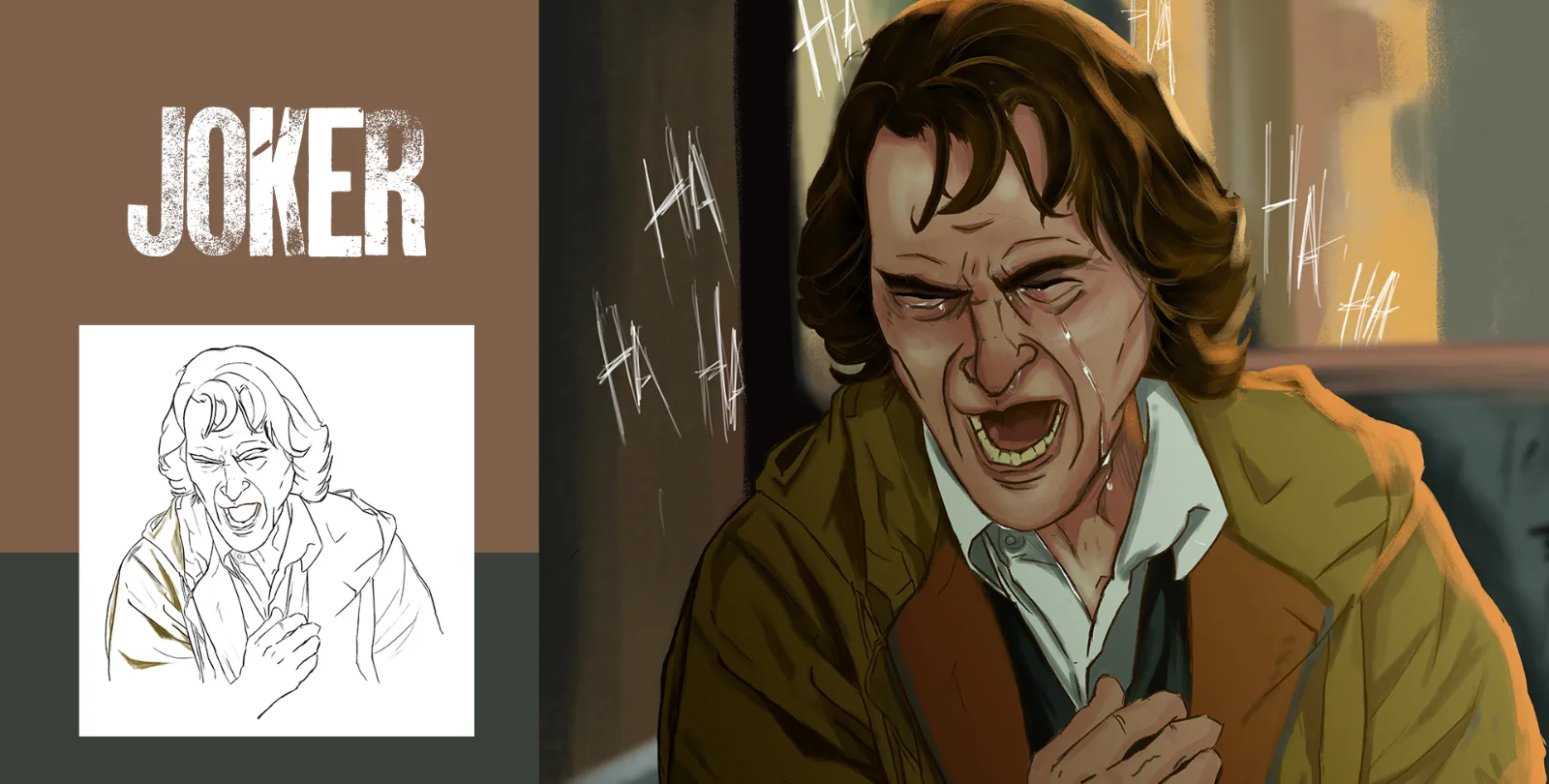 Joker crying illustration