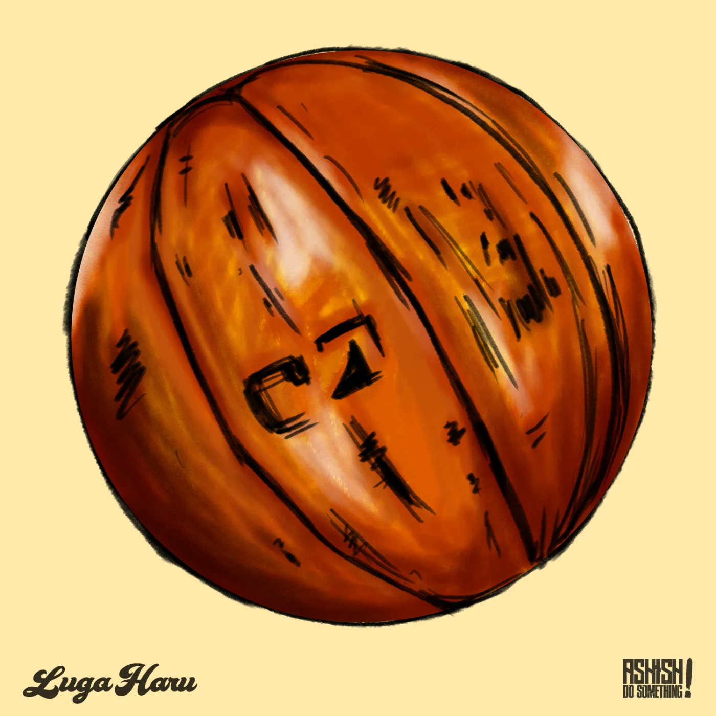 Step 3 — The basketball, painted up close