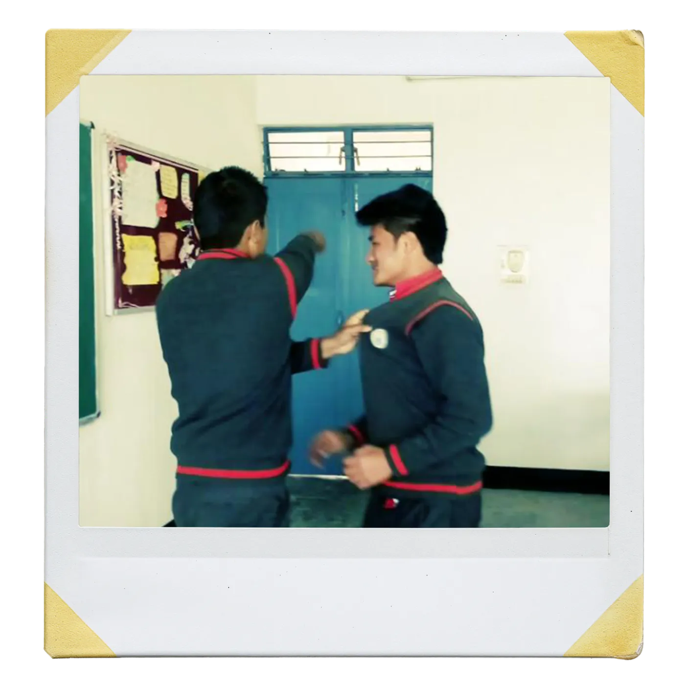 A classroom moment with classmates, Kodak slide