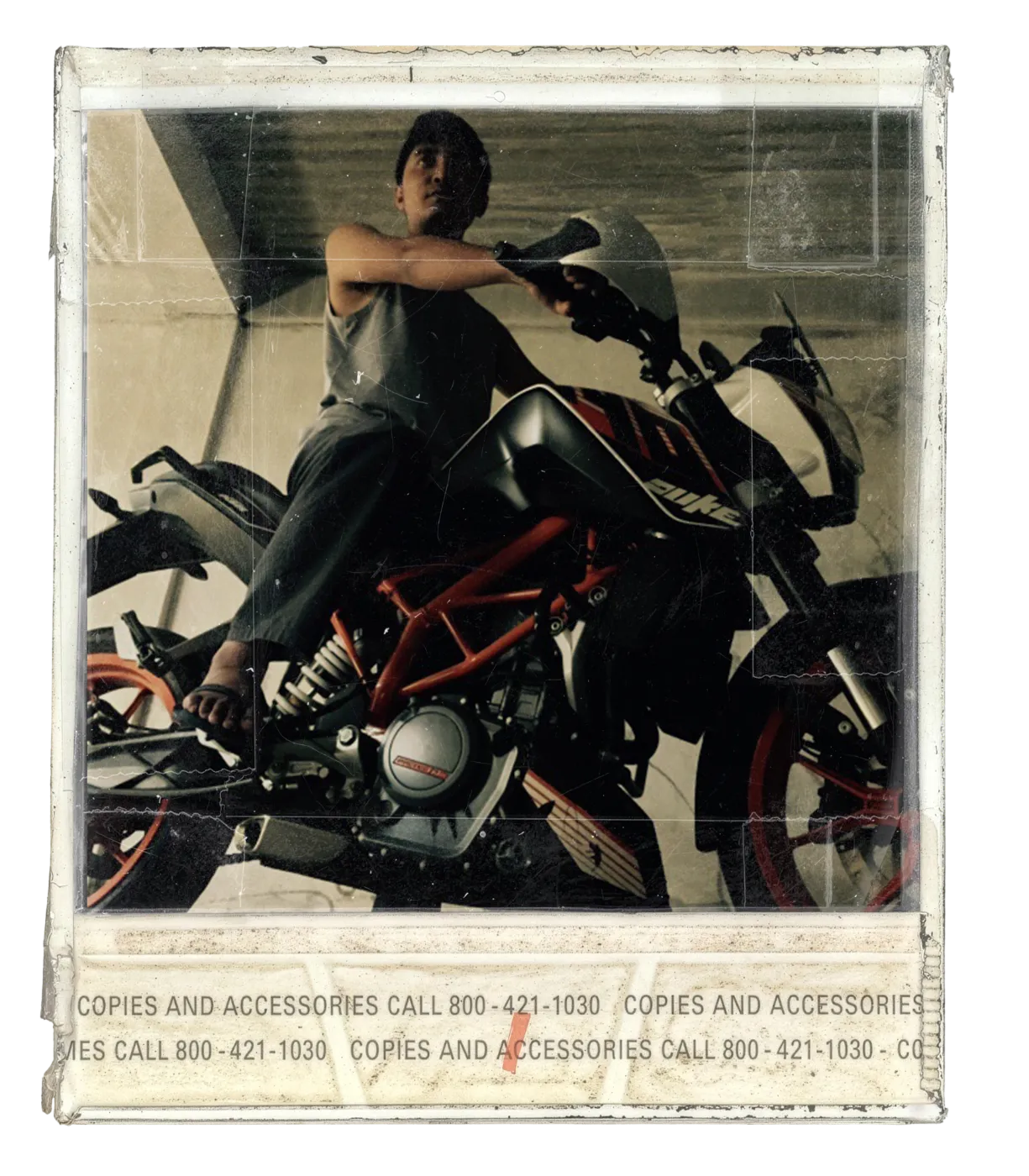 Polaroid: with a mentor in a Delhi market