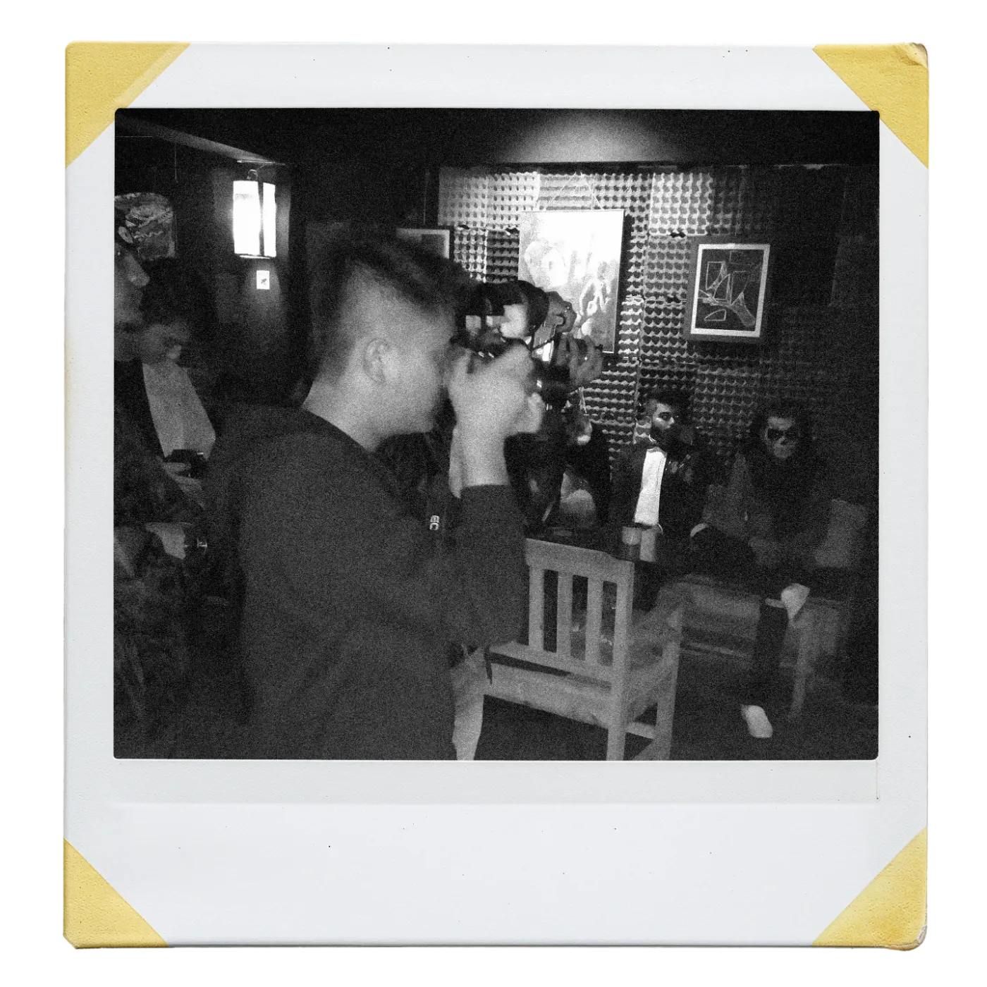 Behind the camera at an event